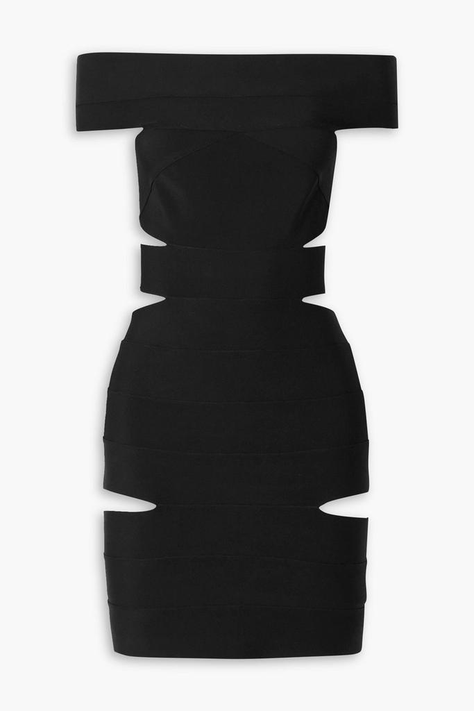 Alexandre Vauthier Off-the-shoulder cutout stretch-knit mini dress