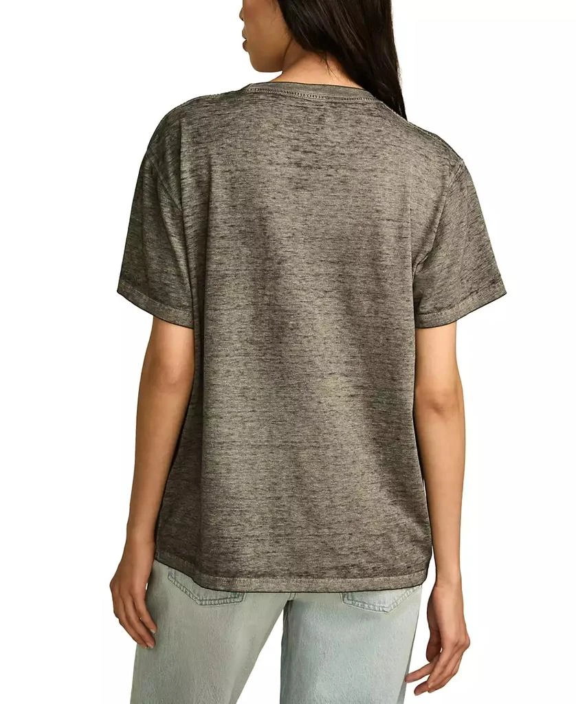 Lucky Brand Women's Cotton Mickey Flowers Crewneck Tee 3