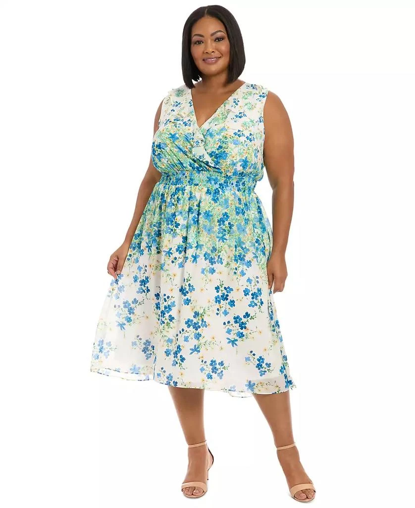 Shop Plus Size V-Neck Smocked-Waist Midi Dress on Sale at BeyondStyle  Get  82% Off Plus Size V-Neck Smocked-Waist Midi Dress with Limited-Time Flash  Deals, Exclusive Discounts, and Special Offers. Enjoy Unbeatable