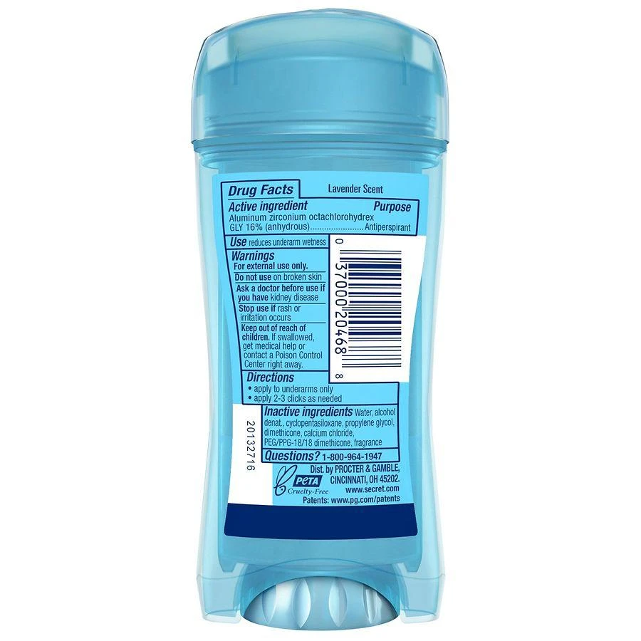 Secret Clear Gel Antiperspirant and Deodorant for Women Relaxing Lavender 8