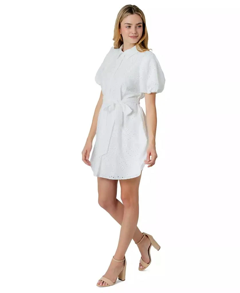Sam Edelman Women's Eyelet Puff-Sleeve Shirtdress 2