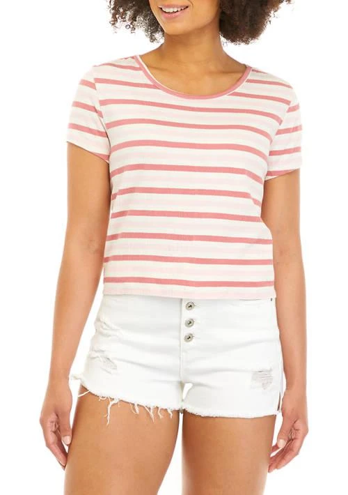 TRUE CRAFT Craft Short Sleeve Crew Neck Baby Terry Striped T Shirt 1