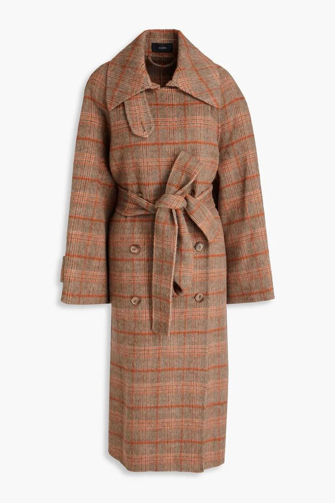 Joseph Checked wool-blend felt coat 1