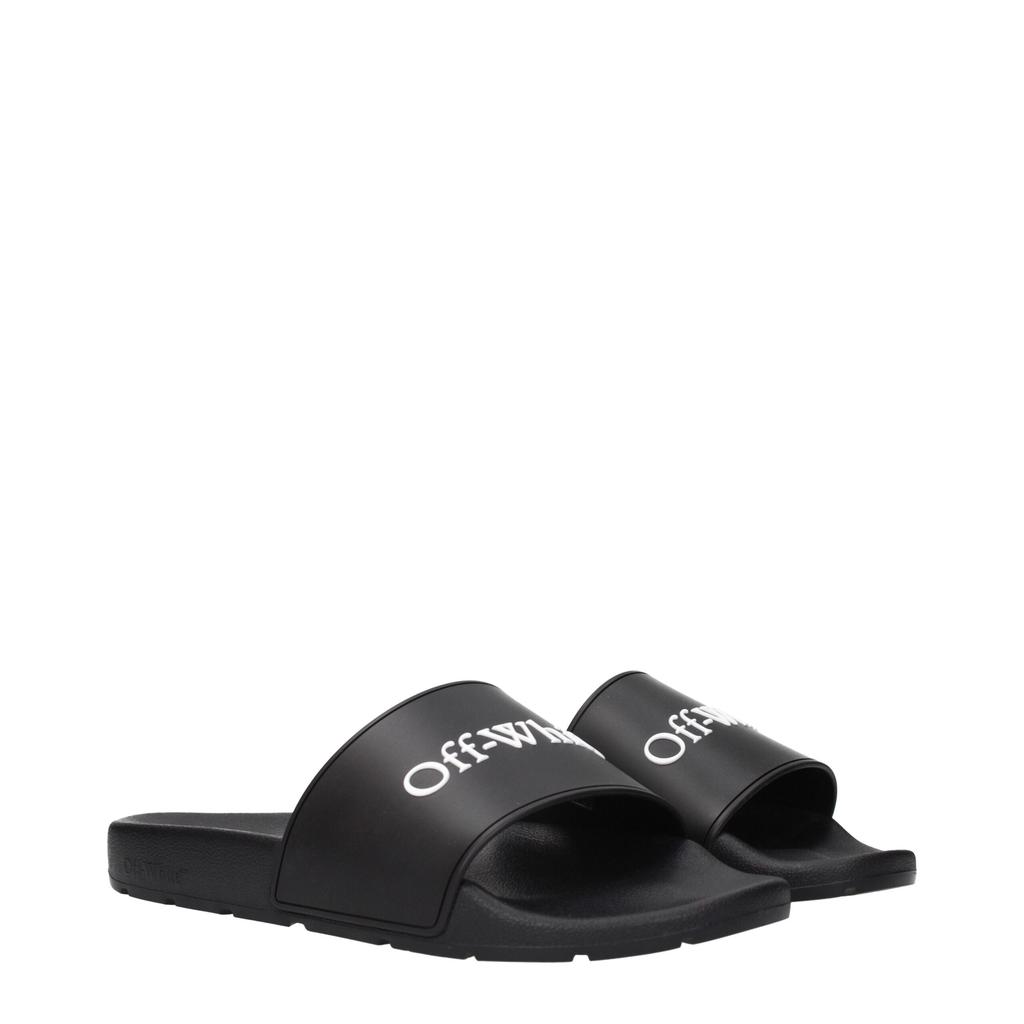 Off-White Off-White Black Cotton Slippers