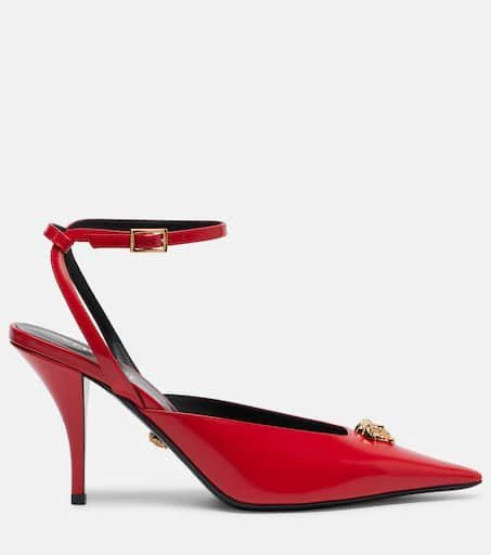 Versace La Medusa 85 leather slingback pumps 4