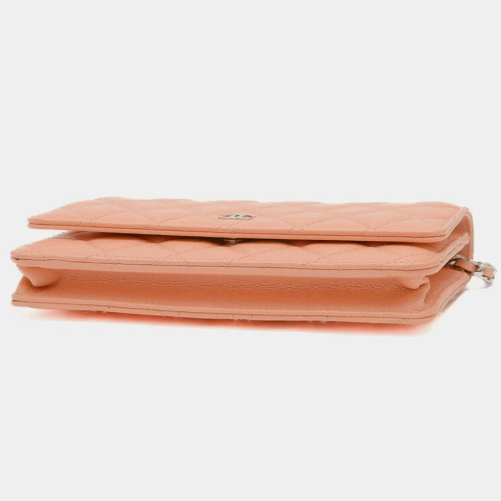 Chanel Chanel Salmon Pink Caviar LeatherClassic Wallet on Chain 4