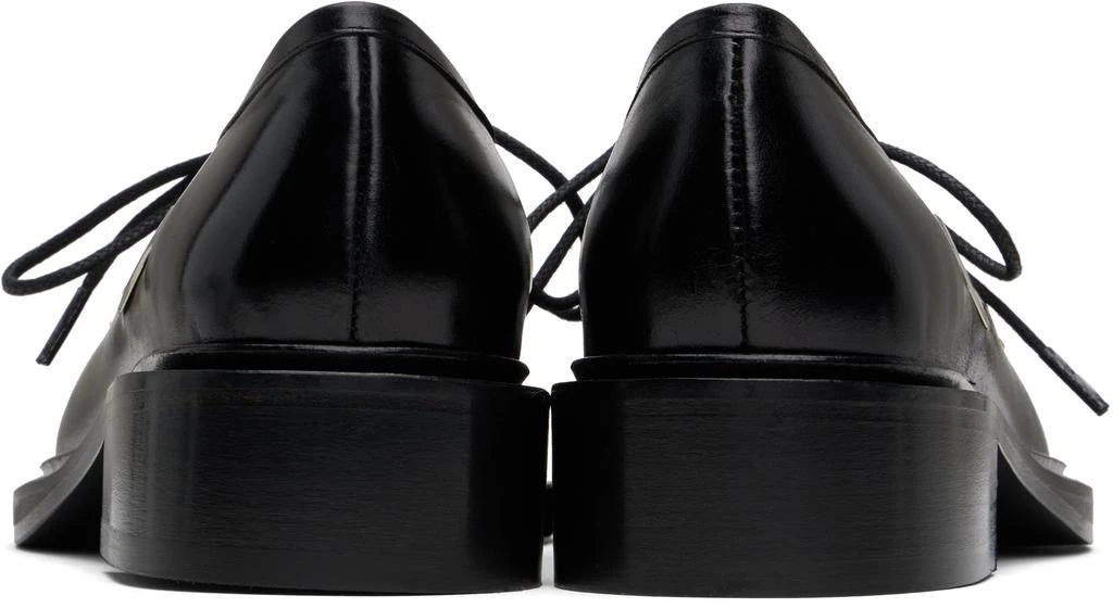 Nicole Saldaña Black Fabiana Eyelet Loafers 2