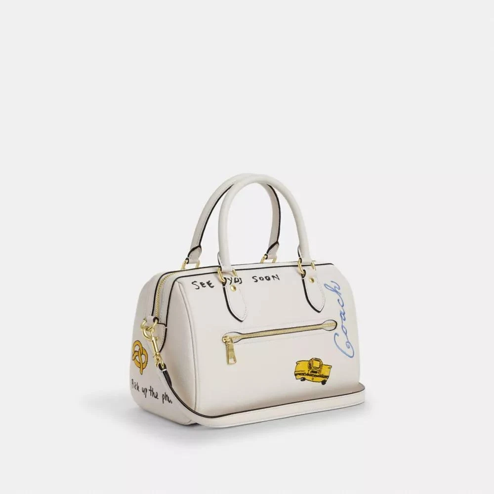 Coach Rowan Satchel Bag With Sketch Print 4