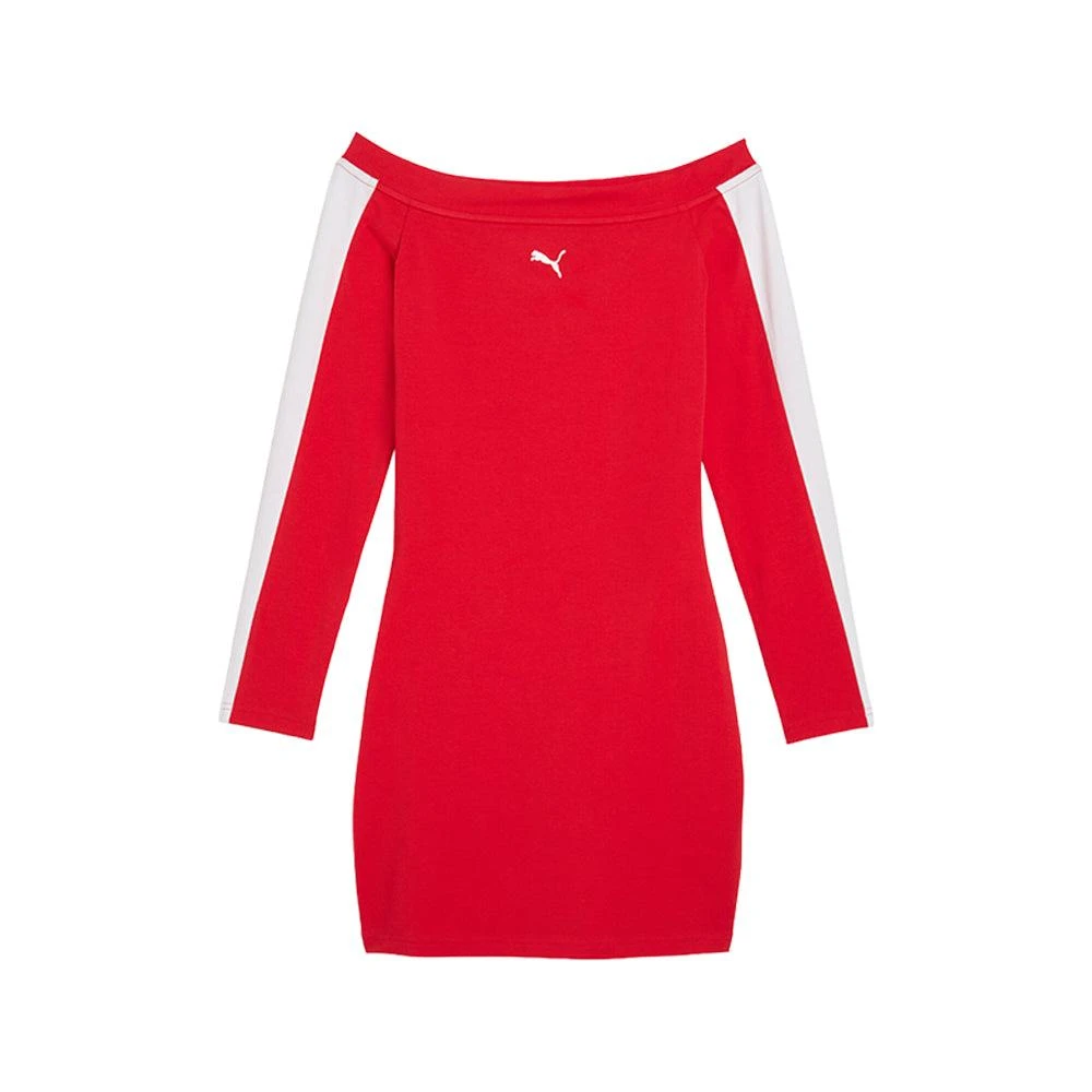 puma long sleeve dress Puma M Long Sleeve T-Shirt Dress Womens Red Casual 57805713