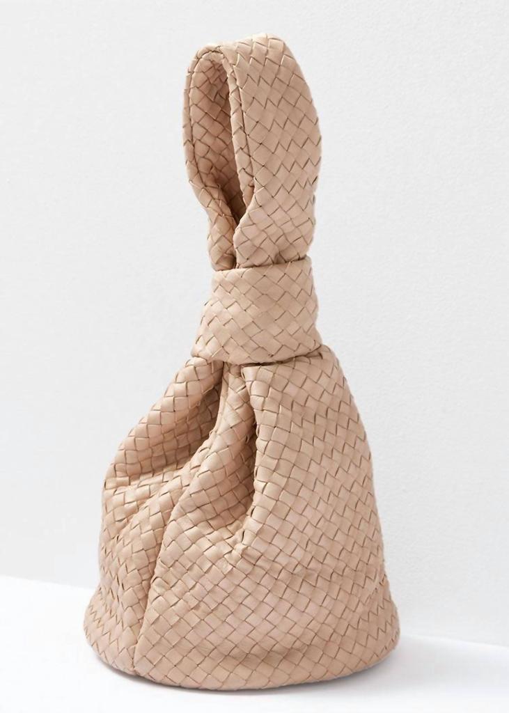 Cleobella Celine Woven Handbag In Bone