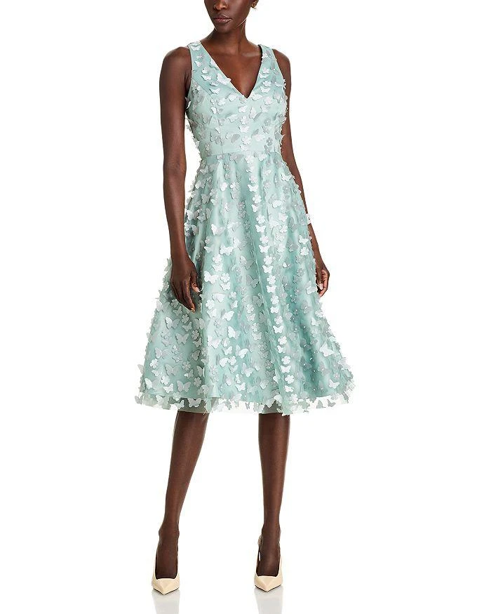 Eliza J 3D Appliqu Midi Dress - Dresses & Skirts - Free Shipping -  BeyondStyle