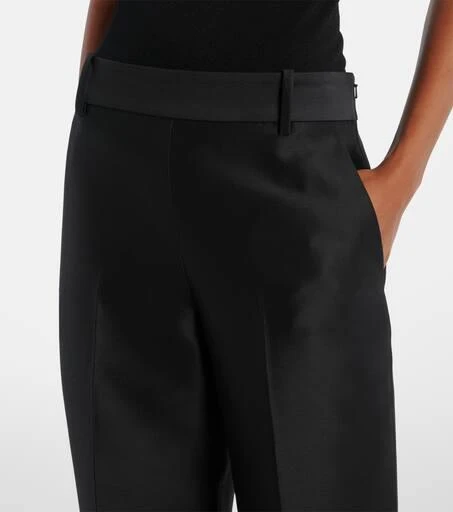 Khaite Cam wool and silk faille straight pants 4