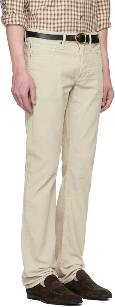 Tom Ford Beige Micro Cord Slim Fit Jeans 2