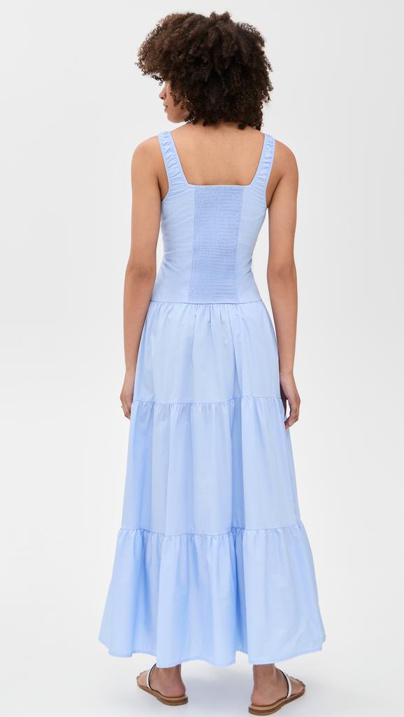Moon River Sleeveless Corset Top Maxi Dress