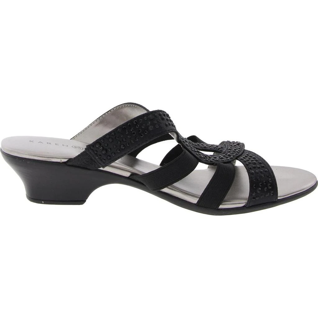Karen Scott KSSEMET2 Womens Rhinestone Manmade Slide 3