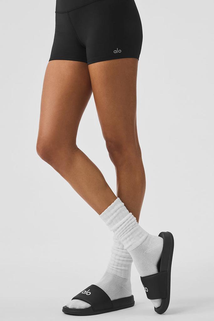 Alo Unisex It Slide - Black/White - Sandals - Free Shipping