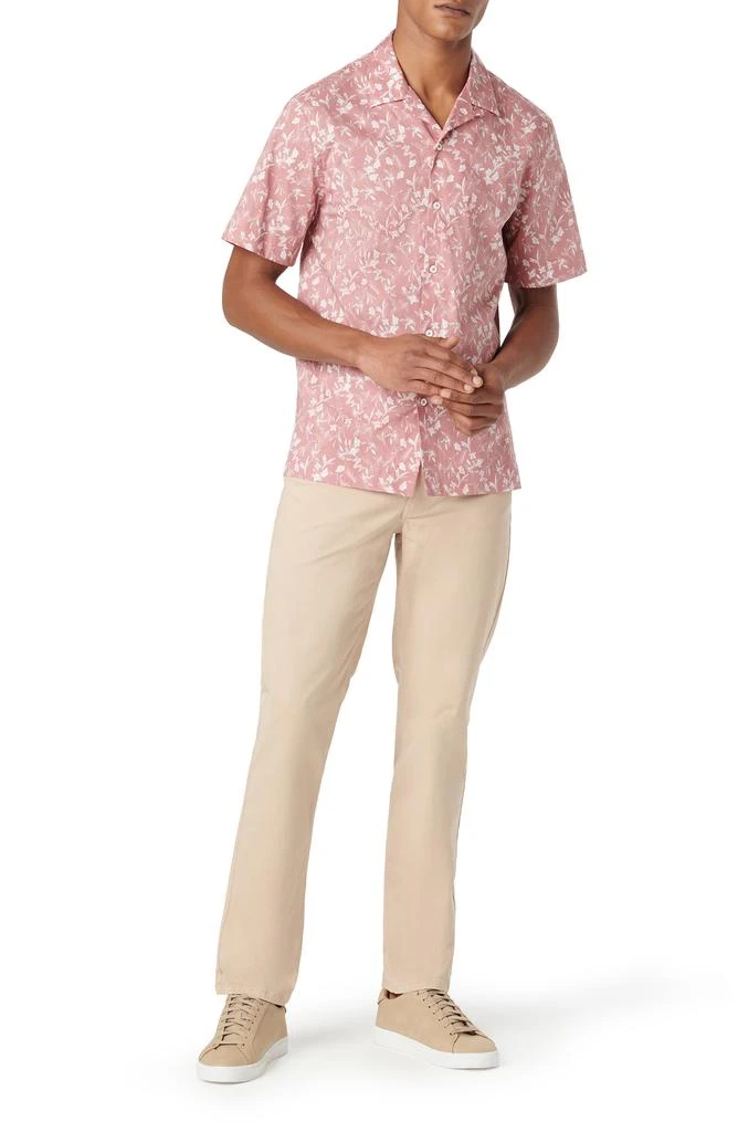 BUGATCHI Orson Floral Stretch Cotton Camp Shirt 6