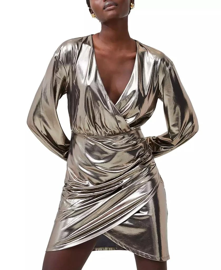 French Connection Women's Ronja Liquid Metal Mini Dress 3