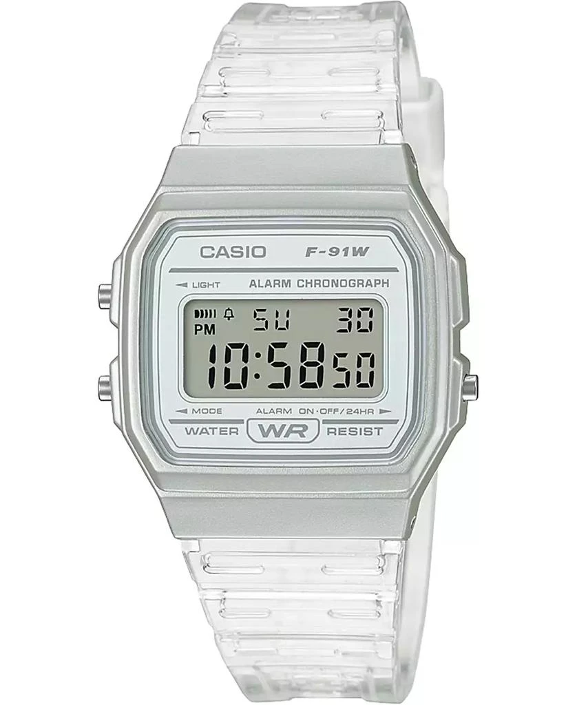 Casio Unisex Digital Clear Jelly Strap Watch 35.2mm 1