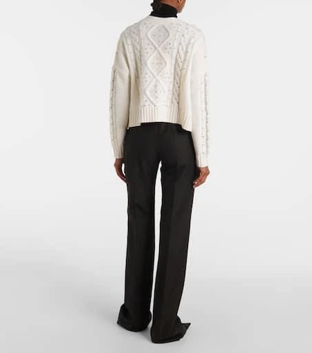 Max Mara Musica cable-knit wool and cashmere cardigan 3