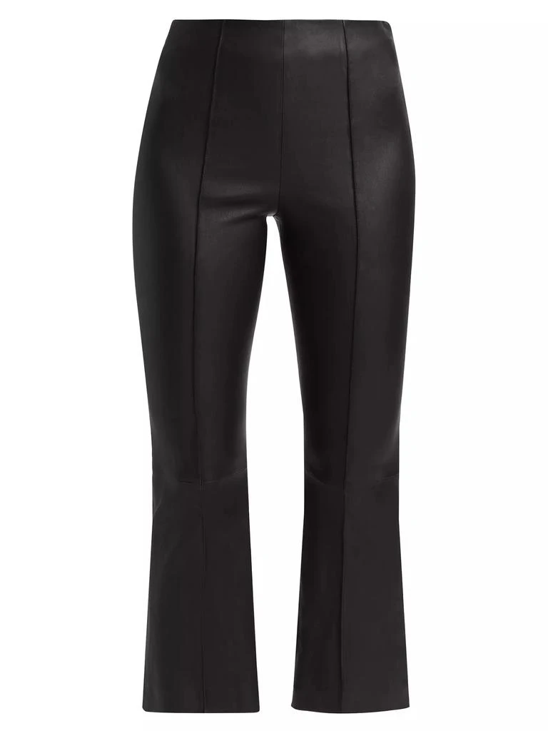Vince Cropped Flare Stretch-Leather Pants 1