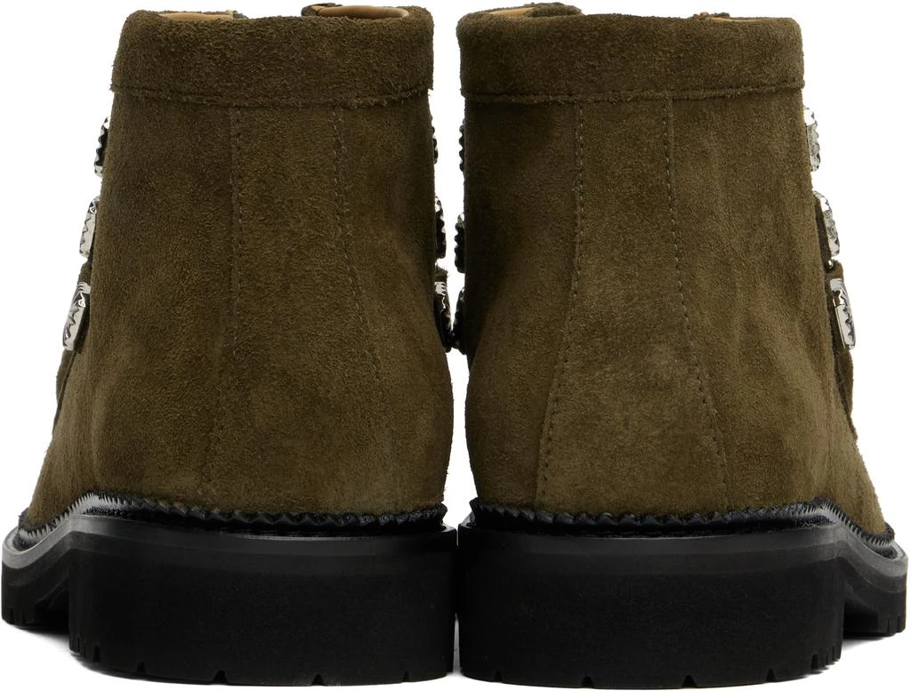 Toga Virilis Khaki Square Toe Boots 2