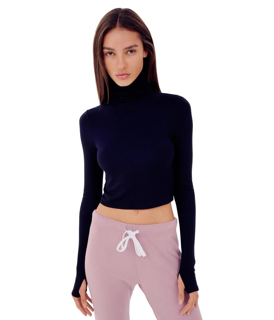 Splits59 Jackson Ribbed Cropped Turtleneck