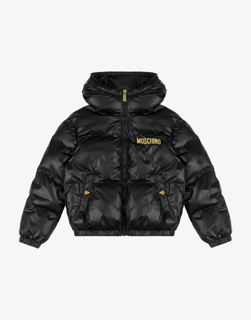 Moschino Logo Embroidery Nylon Down Jacket 1