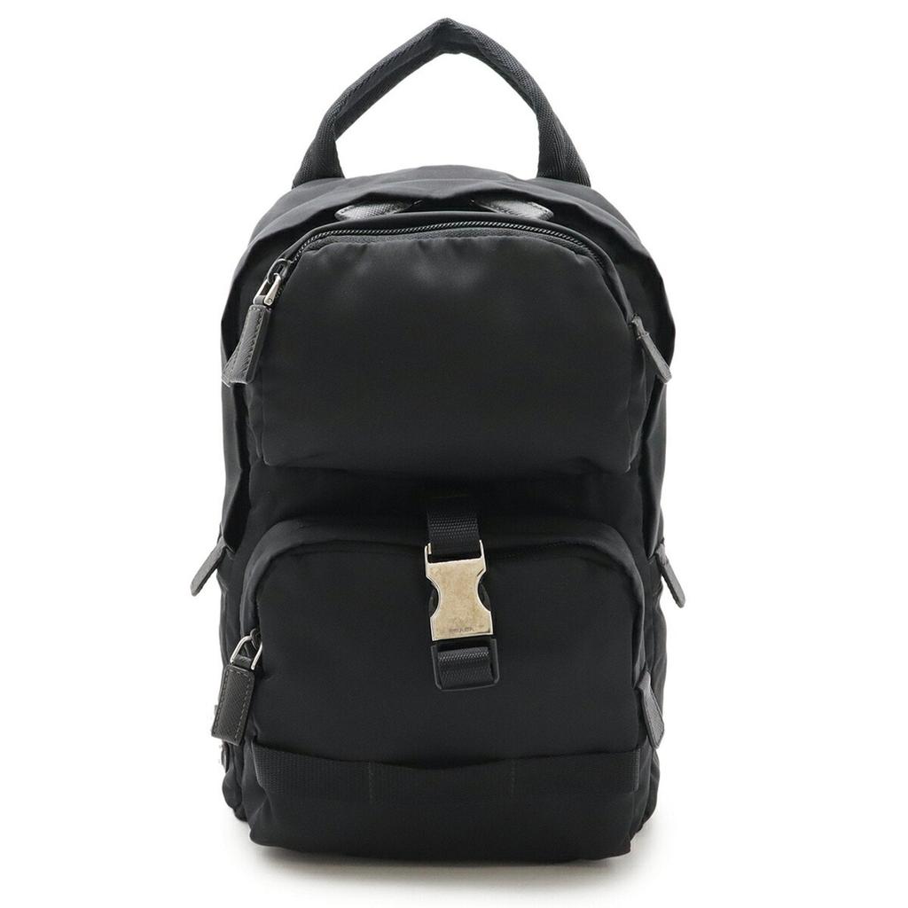 ショルダーバッグ・ポシェット Prada Buckle leather bucket bag with studded belt White/Black Prada Buckle leather bucket bag with studded