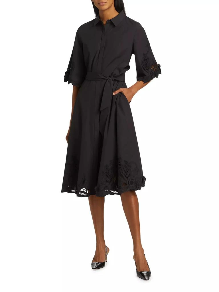 Kobi Halperin Monty Cotton Poplin Tie-Waist Midi-Shirtdress 3