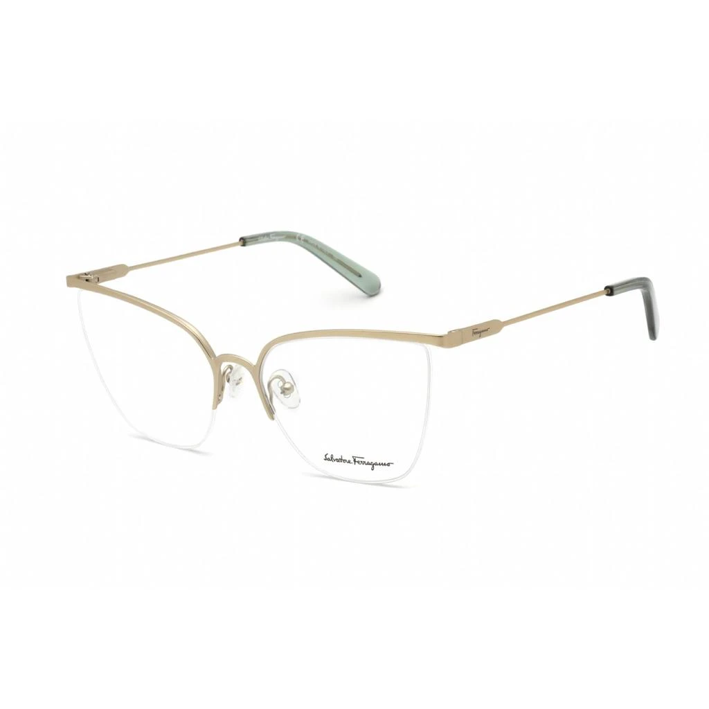 Salvatore Ferragamo Salvatore Ferragamo Women's Eyeglasses - Cat Eye Matte Light Gold Frame | SF2197 760 1