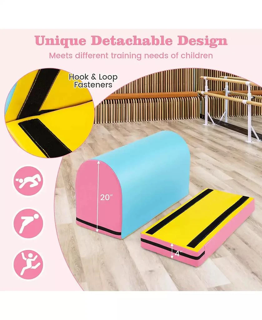 Costway Mailbox Tumbling Mat Gymnastics Vaulting Box with Detachable Mat 
Carrying Handle 6