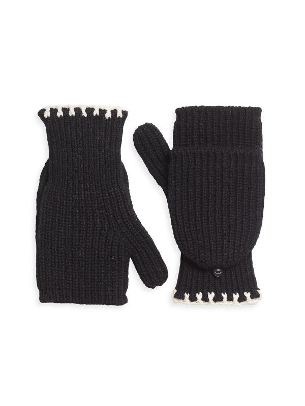 Rag & Bone Ingrid Wool-Blend Flip-Top Mittens
