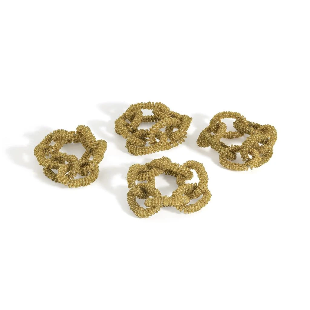 Tiramisu Golden Chain Napkin Rings