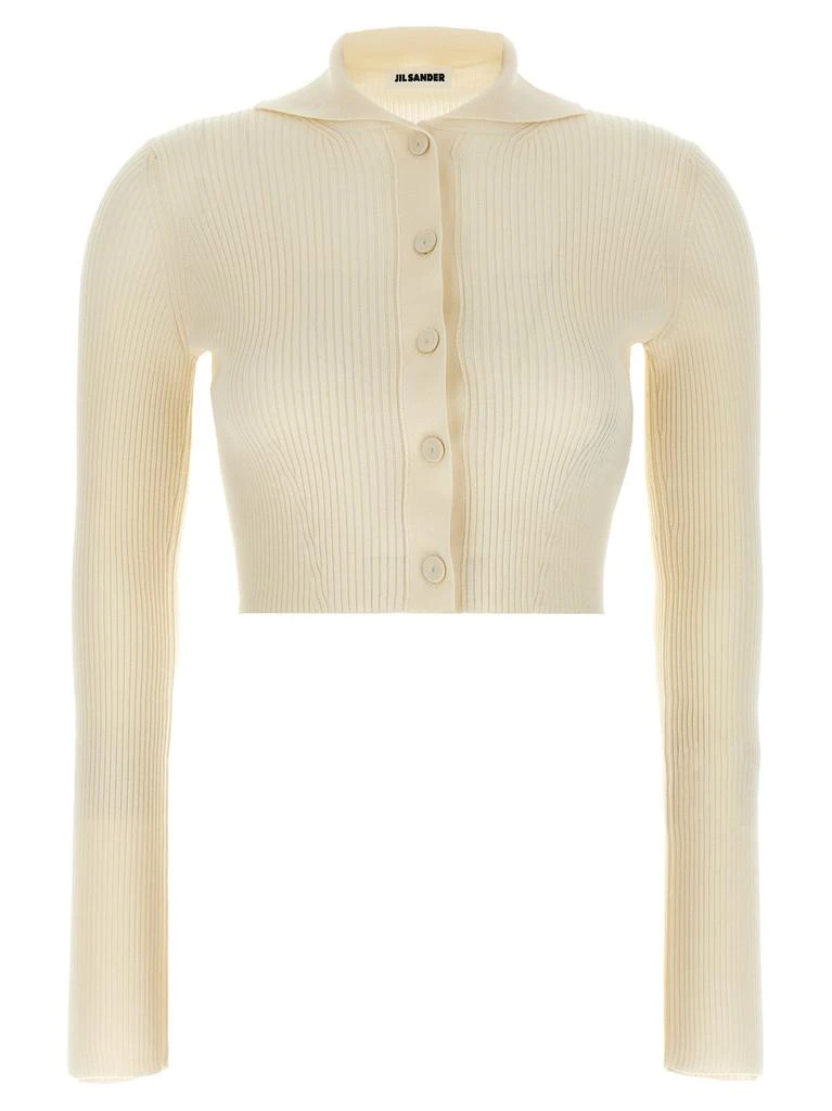 Jil Sander Jil Sander Ribbed Cropped Cardigan 1