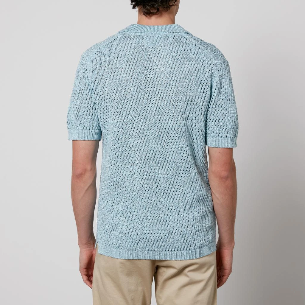 NN07 Ryan Knitted Cotton-Blend Crocheted Polo Shirt 2