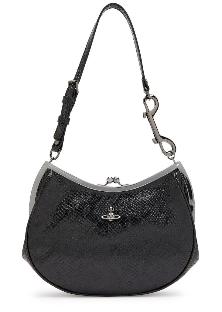 Vivienne Westwood Charm Frame python-effect leather shoulder bag