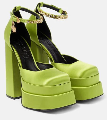 Versace Medusa Aevitas satin platform pumps 1