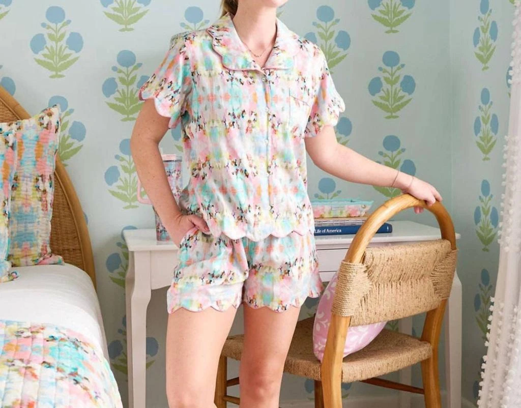 Laura Park Laura Park - Brooks Avenue Scalloped Short Pajama Set
