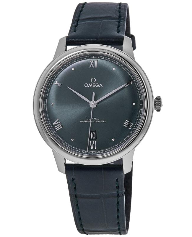 Omega Omega De Ville Prestige Co-Axial Master Chronometer 40mm Automatic Green Dial Leather Strap Men's Watch 434.13.40.20.10.001
