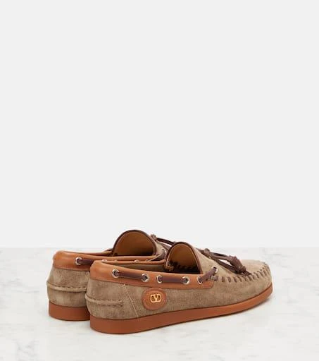 Valentino Palm Avenue VLogo suede boat shoes 2