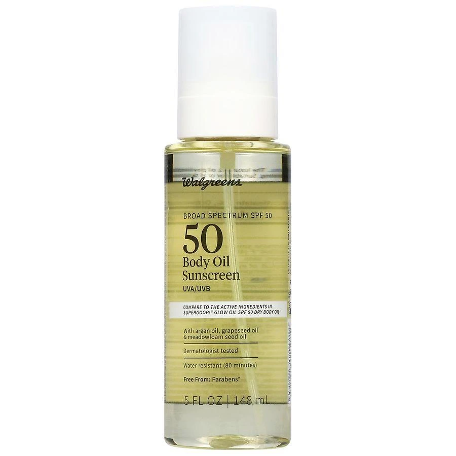 Walgreens Super Glow Body Oil SPF 50 1
