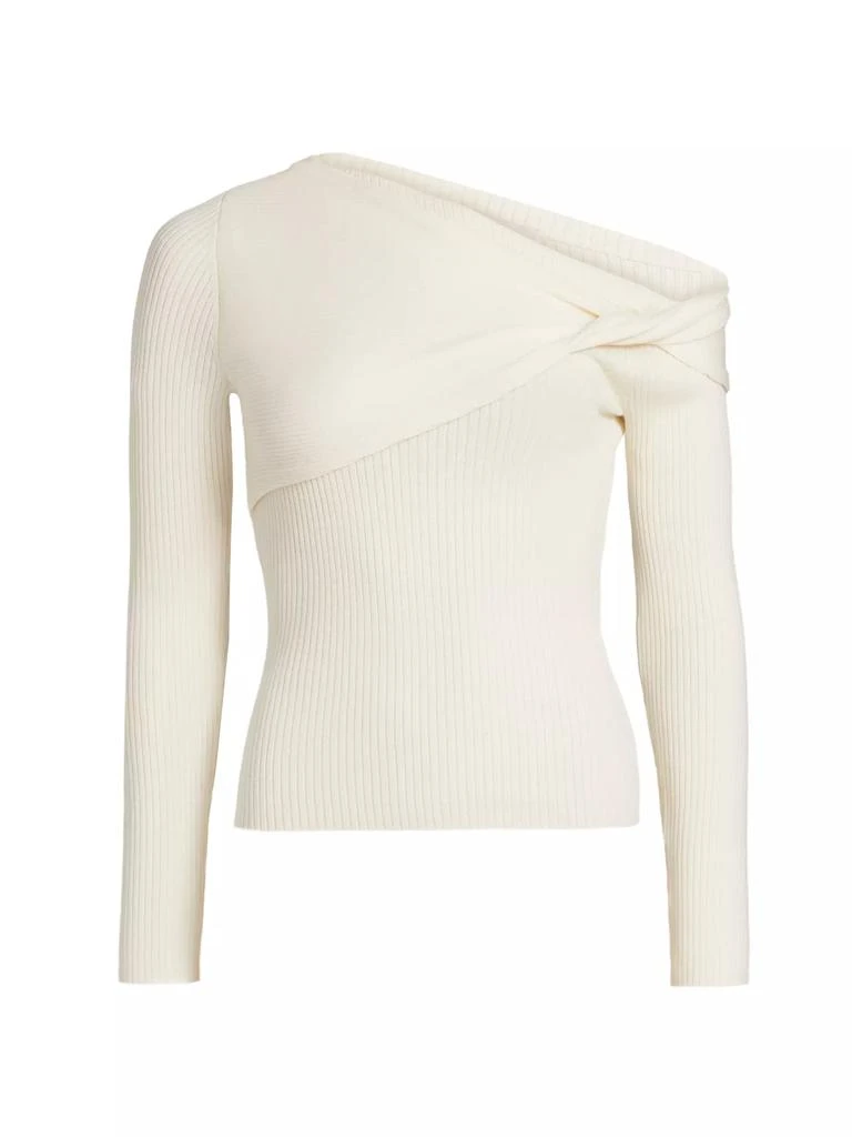 Reformation Lilou Asymmetric Wool Sweater 1
