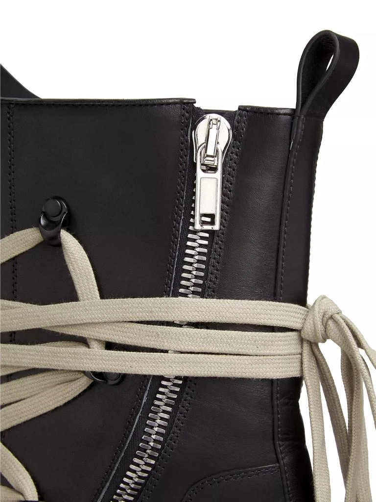 Rick Owens Megalaced Mega Tractor Leather Combat Boots 6