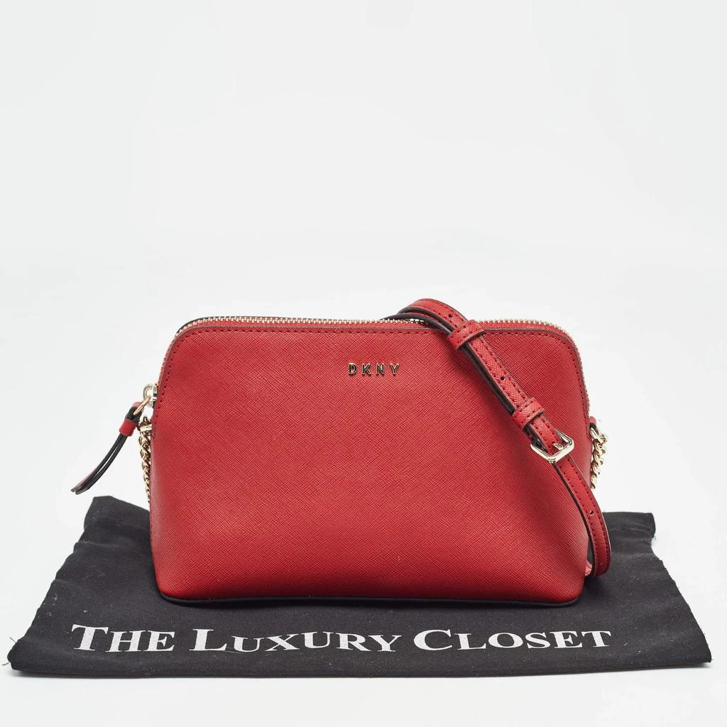 DKNY DKNY Red Leather Bryant Dome Crossbody Bag 10