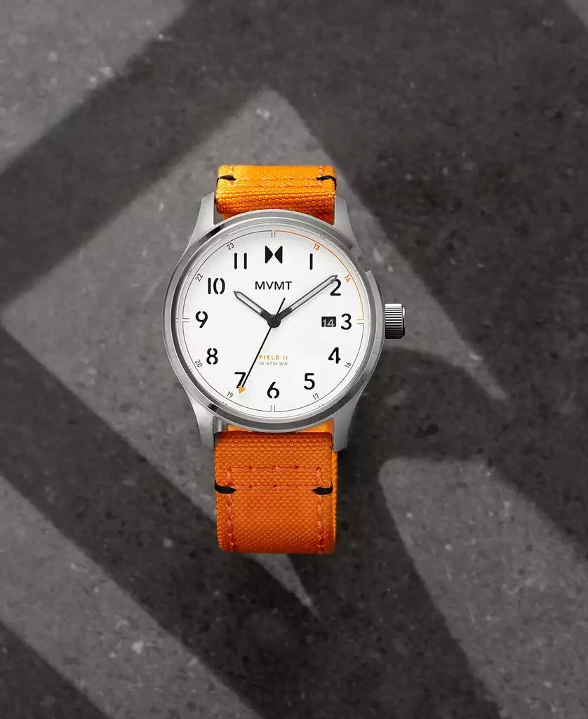 MVMT Field II Men's Orange Nylon Watch 41mm 9