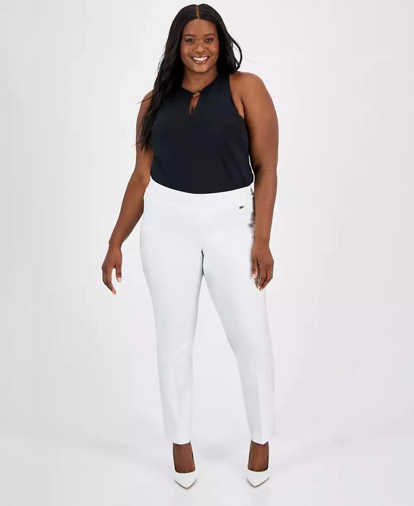 INC International Plus Size Bengaline Skinny Pants, Created for Macy's 1