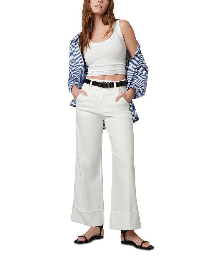 Joe's Jeans The Trixie High Rise Wide Leg Trouser Jeans in Optic White