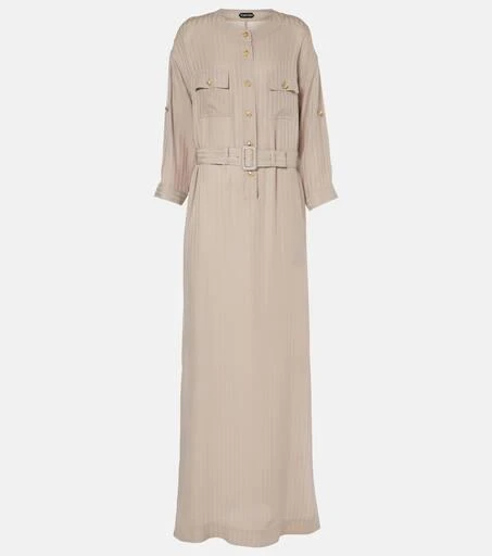 Tom Ford Striped belted shirt dress 1