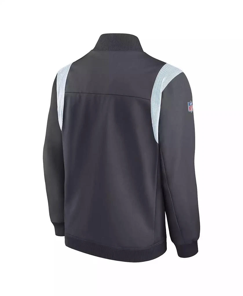 NIKE Men's Anthracite Los Angeles Chargers Sideline Coaches Bomber Full-Zip Jacket 3